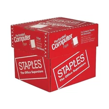 Dot Matrix Printer Paper 9.5" (8.5") x 11" Continuous Feed Tractor White 92