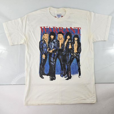 Vintage WARRANT Eats America Tour 1989 Concert Band T-Shirt Large