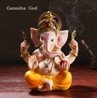 Ganesha Resin Lucky Fortune Elephant God Statue Figurine Indian Shiva God