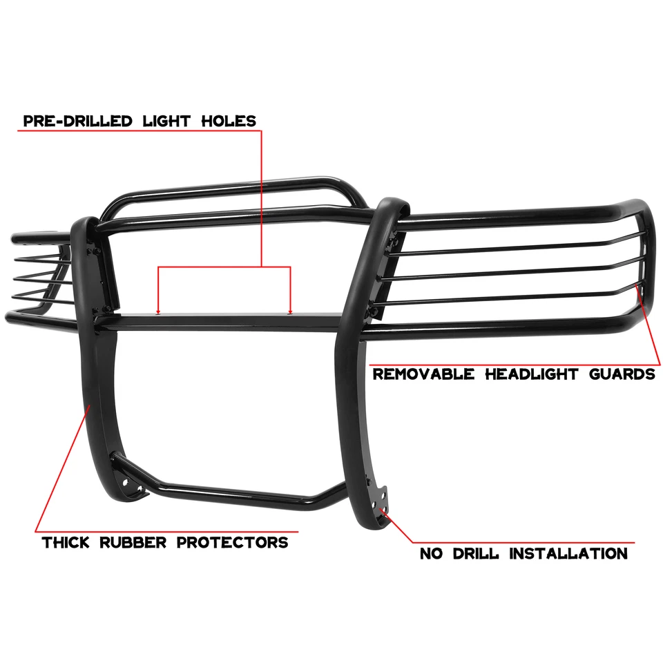 For 2006-2010 Ford Explorer Black Bumper Grille Brush Guard 4DR Powder coated Foto 2 de 4