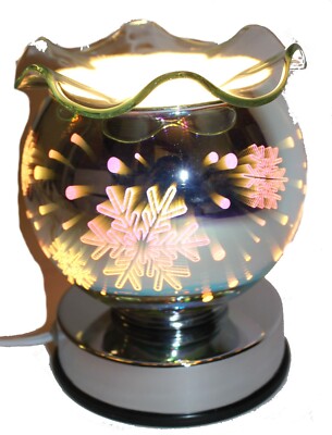 3D Corded Snowflakes Touch Lamp - Globe Shaped, Beautiful design, oil warmer