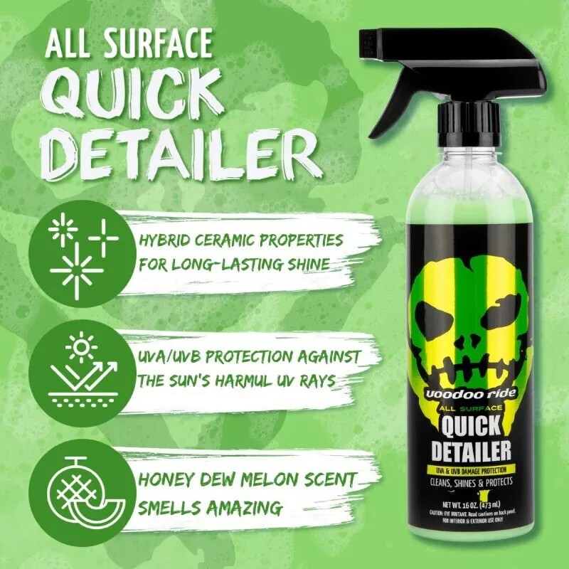16oz All Surface Quick Detailer Streak Free Formula Enhances Shine and Color