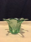 Vintage Recycled Light Green Glass Decorative Collectible Bowl Made In Spain