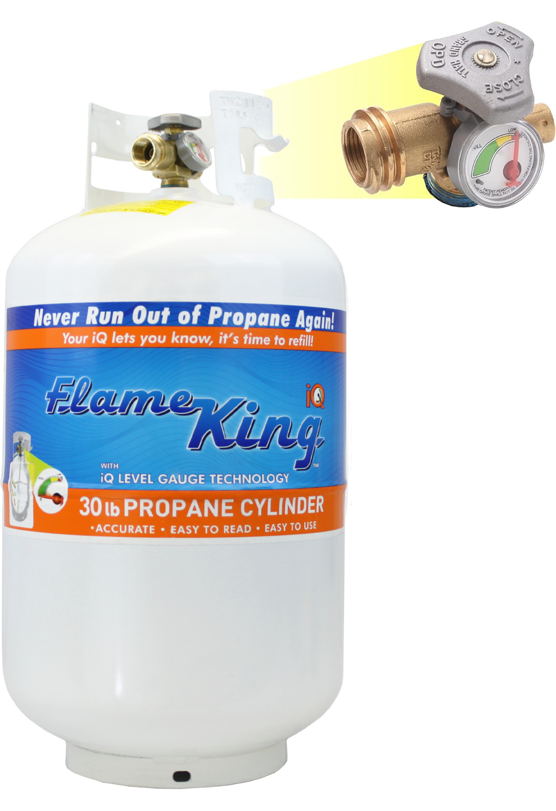 NEW 30 LB Propane Tank Cylinder with OPD Valve and Built-in 