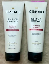 CREMO Classic Citrus Shave Cream - 6 oz - SEALED TUBES - 2-PACK