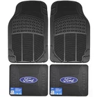 4pc Front Rear Car Truck All Weather Rubber Floor Mats FORD Elite Logo Utility