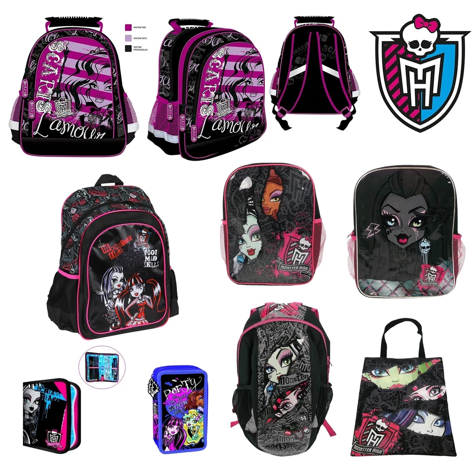 TRADEMARK COLLECTIONS Monster High verschiedene Designs Kinder Rucksack, Tasche, Etui, Polyester SALE