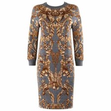 ALEXANDER McQUEEN c.2010 “Angels & Demons” Grinling Gibbons Shift Knit Dress 