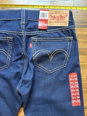 NEW Levi's Mens Type 1 Iconic Straight Leg Blue Jeans Pant Size