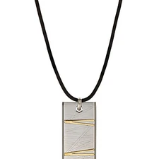 Bliss by Damiani Diamond Flash Pendant Necklace Stainless Steel 18K Yellow Gold 