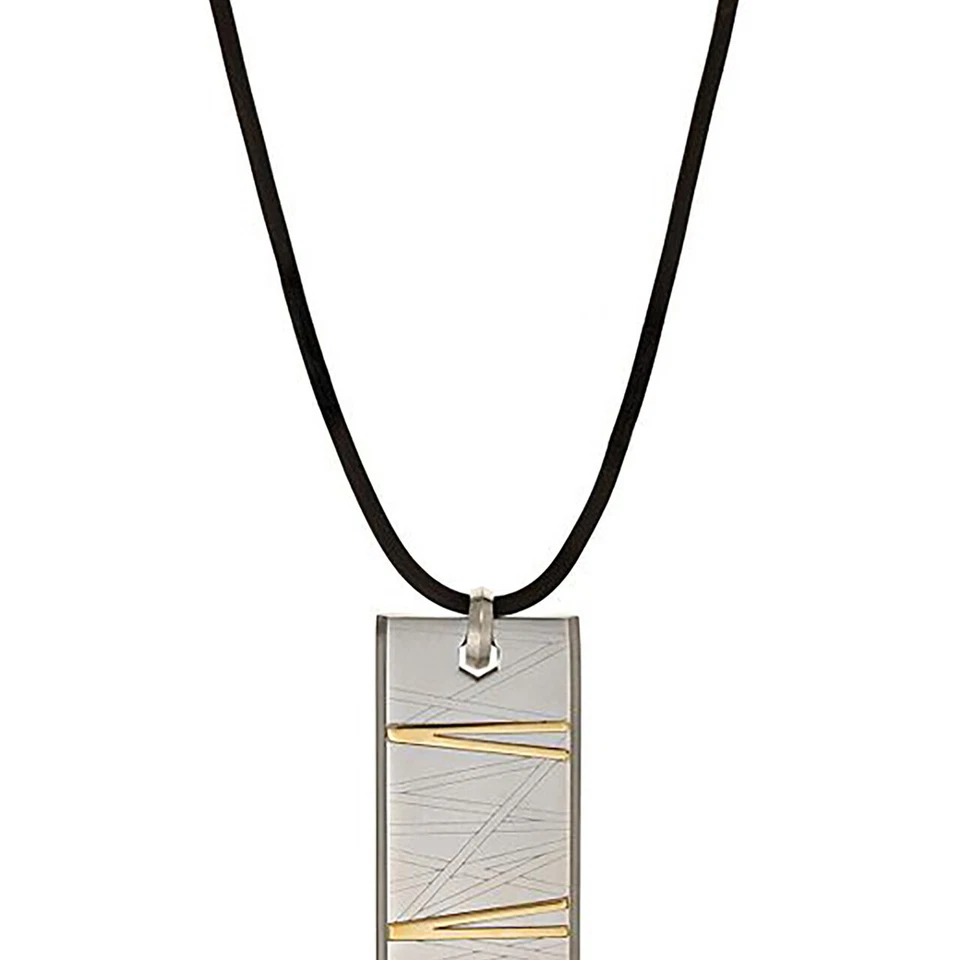 Bliss by Damiani Diamond Flash Pendant Necklace Stainless Steel 18K Yellow Gold