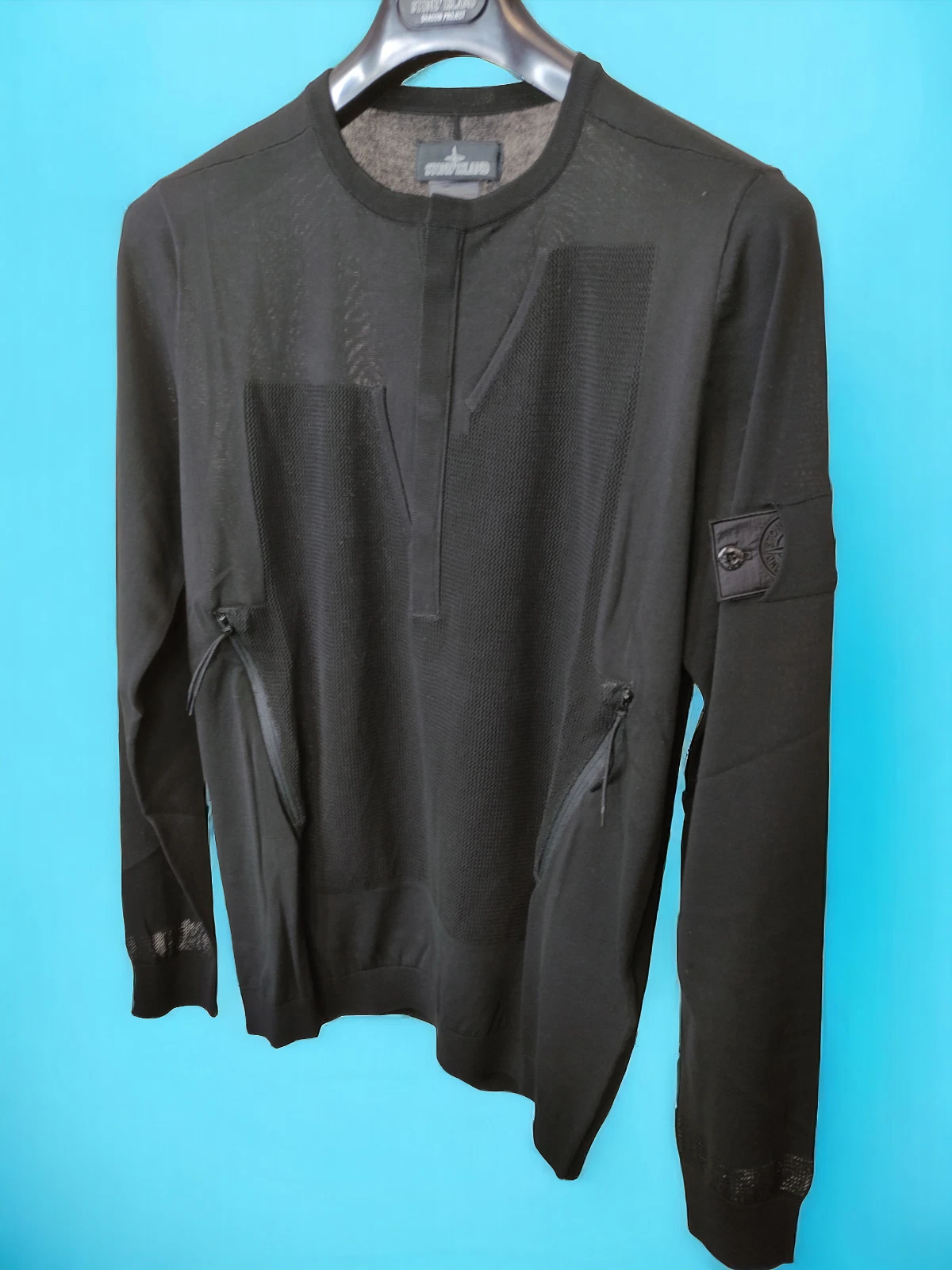 Stone Island Shadow Project tunica tasca a goccia maglia leggera colore nero