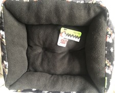 Peanuts Snoopy  Woodstock Black Sherpa Christmas Pet Bed 17  X20  NEW FAST SHIP.