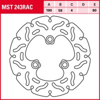 TRW Bremsscheibe Sportiv Starr MST243RAC Meteorit 303R 50 BR Aragon JR Hunter 50