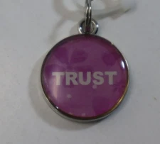 pink trust Round CHARM PENDANT ganz jewelry