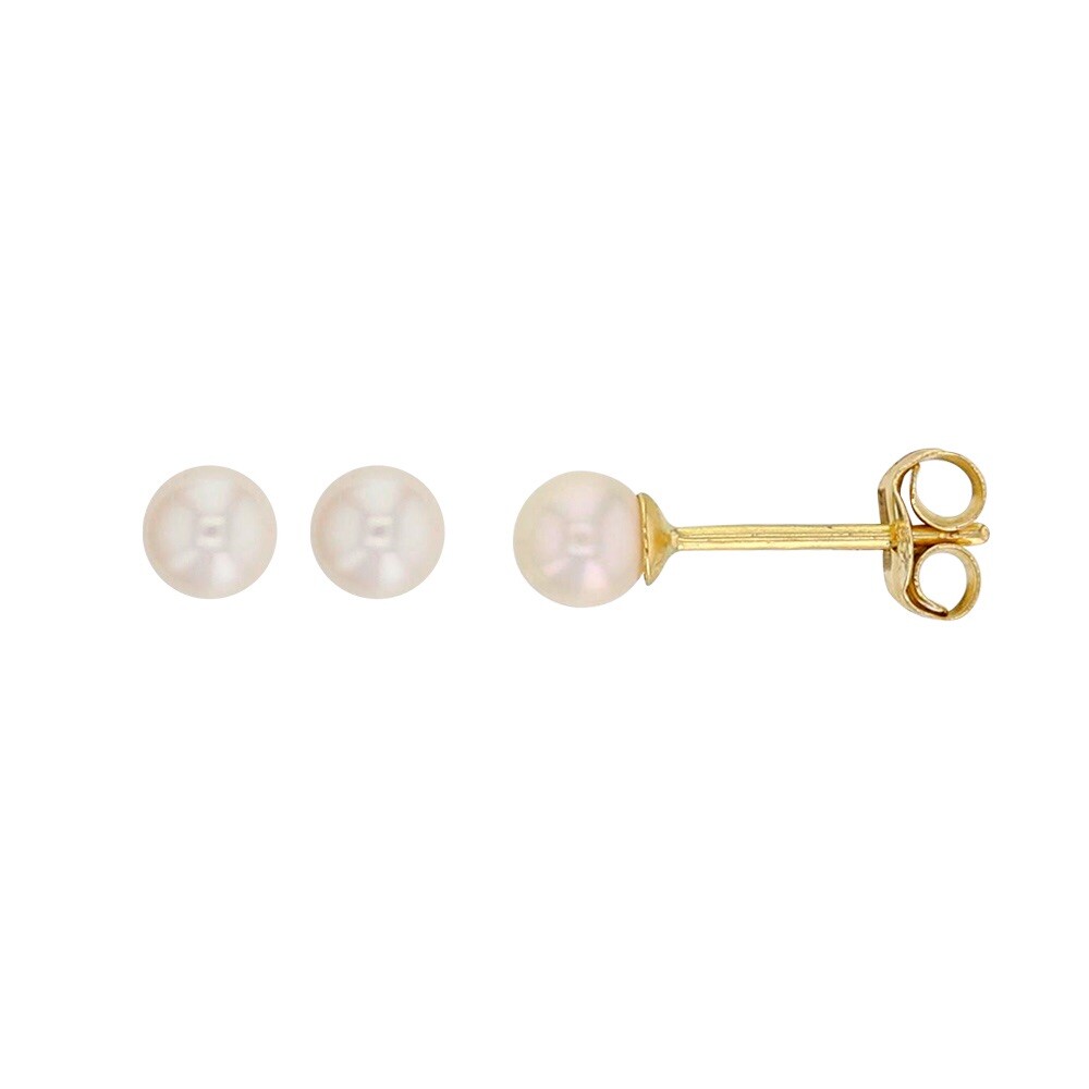 Boucles d'oreilles Or 18 Carats et perles de culture blanches au lustre d'exception