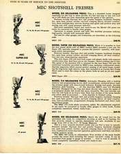 1969 Print Ad of MEC Shotshell Press Super-250, 310 & 400 Shotgun Shell Reloader