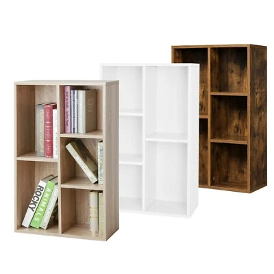 Bücherregal Standregal Aktenregal Raumteiler 5 Fächer 3 Farben Holz - Bild 1 von 2