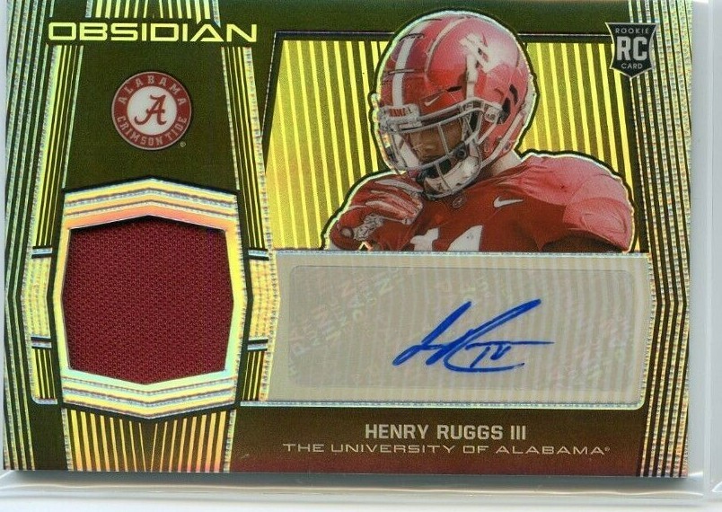 2020 Panini Obsidian Draft HENRY RUGGS III RC Rookie Jersey Auto RPA ...