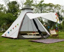 Waterproof Indian Camping Beach Yard Canopy Awning Gazebo Glamping Yurt Tent NEW