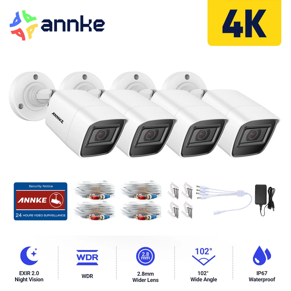 ANNKE 8MP/5MP/1080P IR Night Vision Home Outdoor Security Camera for CCTV System - Image 2 of 4