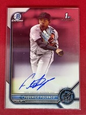 2022 Bowman Chrome 1st Auto Federico Polanco!🔥 HOT! Marlins