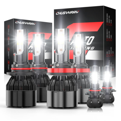 For 2007-2013 Toyota Tundra Combo 6x 6K LED Headlight Hi/Lo + Fog Light Bulbs