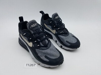 Nike Air Max 270 React Women's Size 6 Running Shoes Gray Black