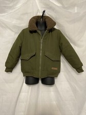Buffalo David Bitton Size 4T Kid's Jacket Army Green Plush Collar Zipper