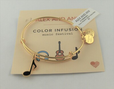 Alex and Ani '' COLOR INFUSION '' MUSIC NOTE '' NWT, Card