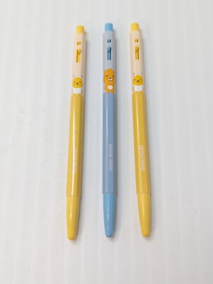 Kakao Little Friends Monami 153 Ballpoint 0.5 Pens Ryan & Muzi 3 Pieces Korea
