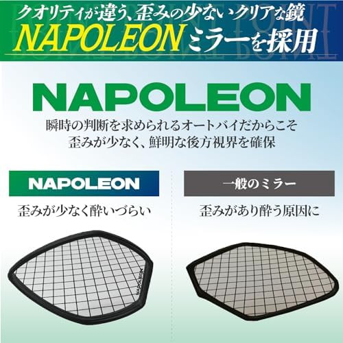 TANAX Napoleon NB-002 Bar End Mirror | Black | Motorcycle Rearview | 1pc | Japan