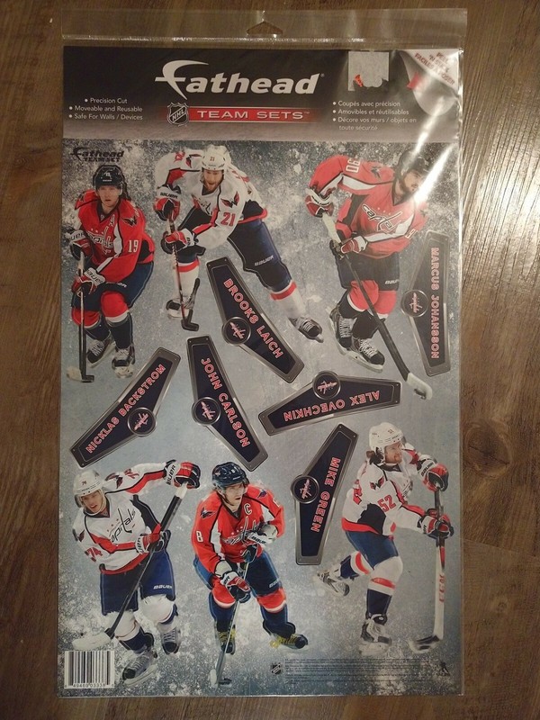 BRAND NEW! NHL WASHINGTON CAPITALS, 6 PLAYER SET FATHEAD TEAMMATES WALL DECALS!