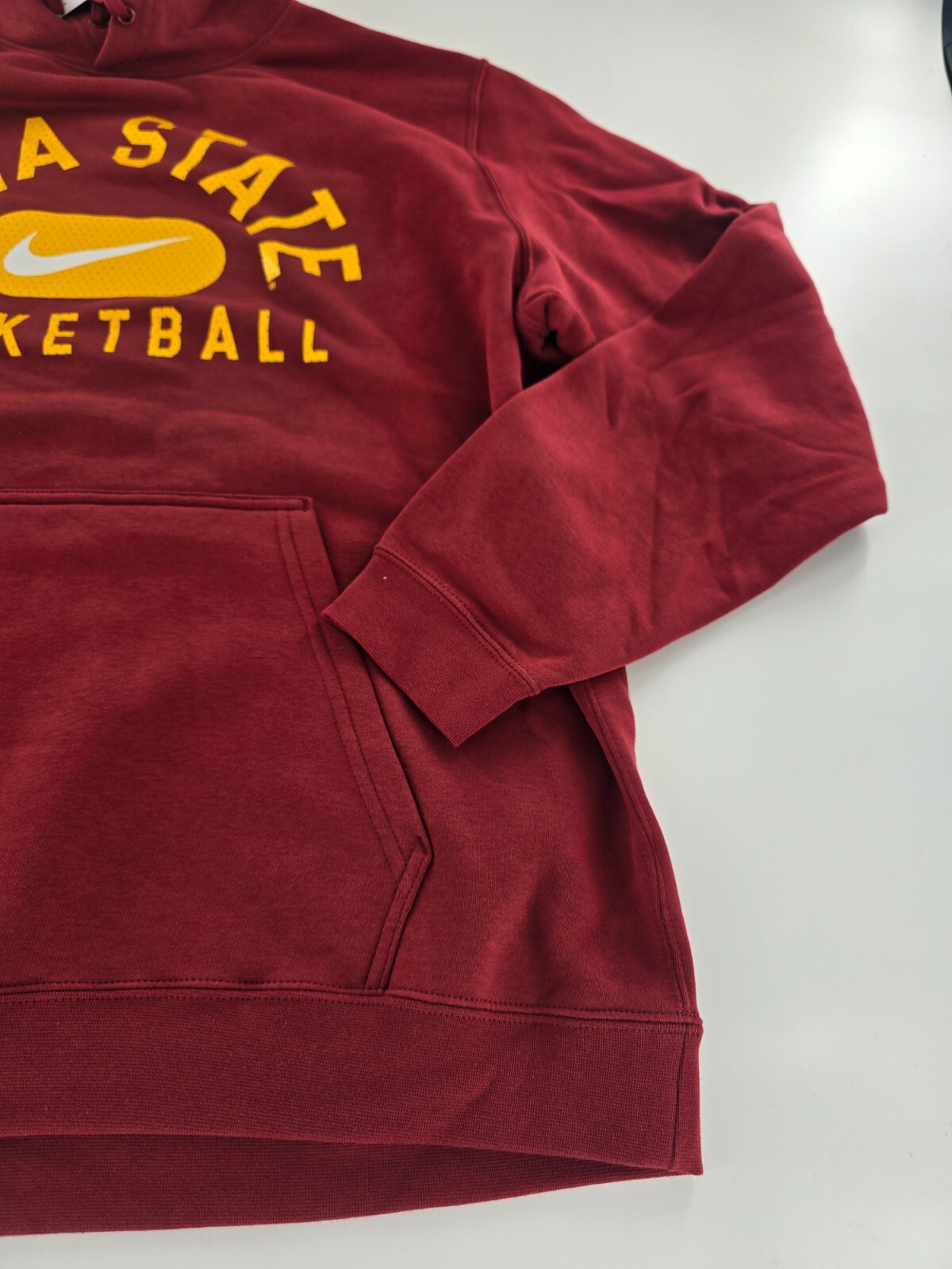 SACAI X NIKE Felpa con cappuccio Nike Crimson Iowa State Basketball Club Fleece da uomo taglia XL XLARGE nuova con etichette