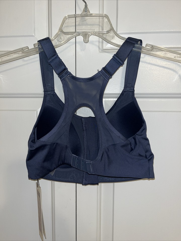 Calia Go All Out High Support Sports Bra. Blue, Size 32C. Brand New