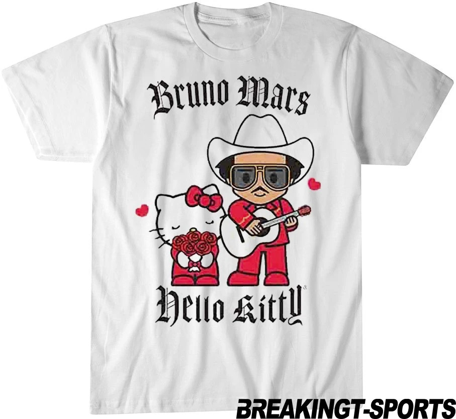 Bruno Mars x Hello Kitty Romatic Tour Shirt 2026 , Bruno Mars x