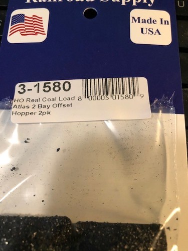 Cargas de carbón Bowser/inglés 3-1580 HO para tolva lateral desplazada Atlas 2 bahías paquete de 2 | Condition: New