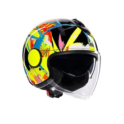 Casque Jet AGV ETERES Rouges Hiver Test 2019 E2206 VR46 - Photo 1/4