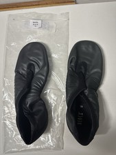 Bloch Women's Pulse Leather and Neoprene Split Sole Jazz Shoe Black Sz 10 Wide