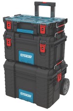 Erbauer Connecx Tool Storage System 3 Pieces Modular Toolbox Heavy Duty Wheels