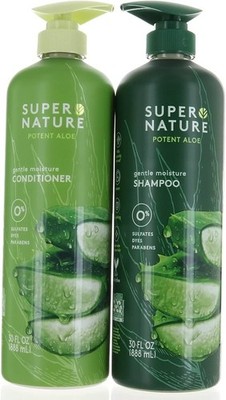 Super Nature Potent Aloe Sulfate-Free Shampoo and Conditioner Set 30 fl oz