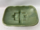 Vintage McCoy Speckled Green Footed Planter/Soap Dish/Ashtray/Trinket Dish #1803