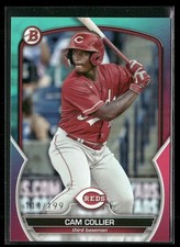 Cam Collier /199 2023 Bowman Draft Aqua/Pink Cincinnati Reds #BD-143