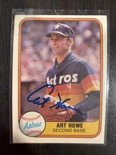 ART HOWE 1981 FLEER AUTOGRAPHED SIGNED AUTO BASEBALL CARD WU
