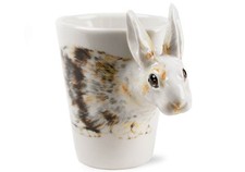 Blue Witch Handmade Coffee Mug Rabbit - Heartwarming Gift for Barnyard Bliss!