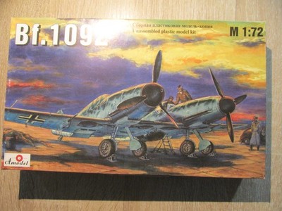 1/72 Amodel Bf-109Z ''Zwilling'' Twin Me-109 Kit #7215 Open Box All Parts + Bonus