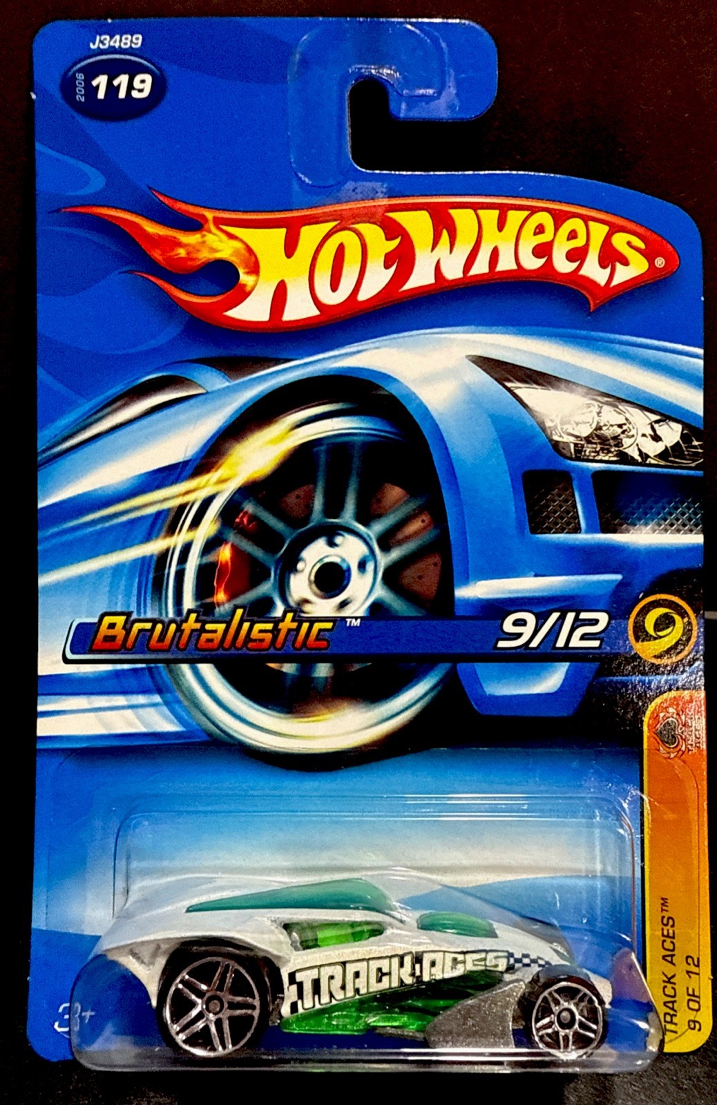 Hot Wheels 2006 Brutalistic - Track Aces - White, PR5 Wheels- Excellent On Track