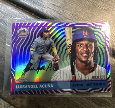 Topps Chrome 2025 Luisangel Acuna Purple Auto RC RA-LA /250 Mets