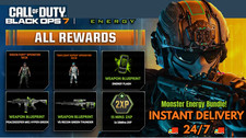 Call of Duty Black Ops 7 BO7 Monster Energy Items Full Set 5 Items + 15 Mins XP