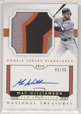 2016 Panini National Treasures Gold 3/25 Mac Williamson #RJSV-MW Auto 9g9